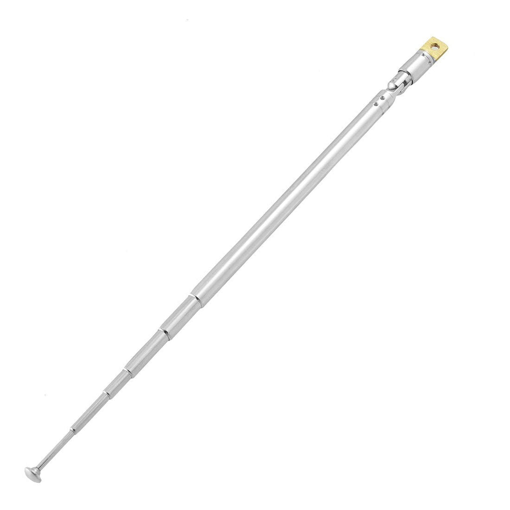 E-outstanding 1 Pair AM FM Radio Universal Antenna, 50cm 20" Length 6 Section Telescopic Stainless Steel Replacement Antenna Aerial for Radio TV Electric Toys - LeoForward Australia
