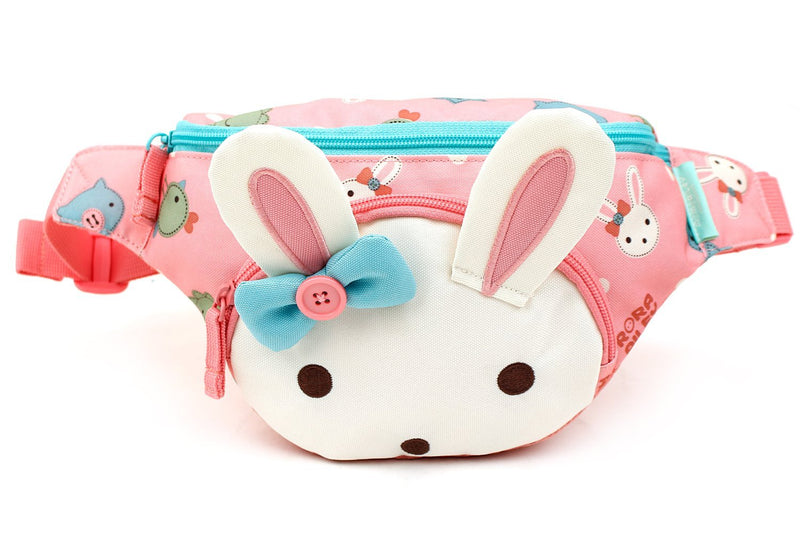 Roraailey Charming Rabbit Girls HipSack Waist Pack Fanny Phone Wallet (Pink) - LeoForward Australia