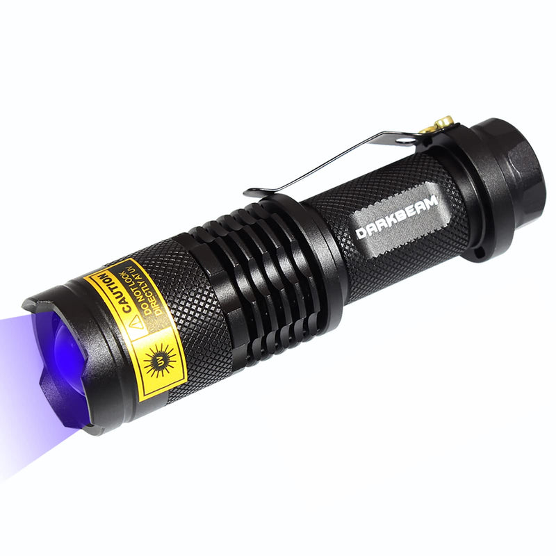  [AUSTRALIA] - UV 365nm Light Wood's lamp DARKBEAM Blacklight Ultraviolet Flashlight LED Portable Mini Handheld Torch Detector for Dog Urine Pet Stains 370nm Anti-counterfeiting Identification, Resin Curing 365 SK68 UV Flashlight(1 pack)