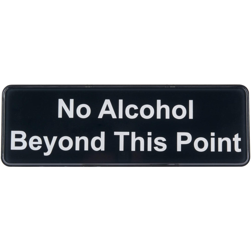  [AUSTRALIA] - No Alcohol Beyond This Point Sign Adhesive Door Plate for Business Cafe Restaurant, 9" x 3"