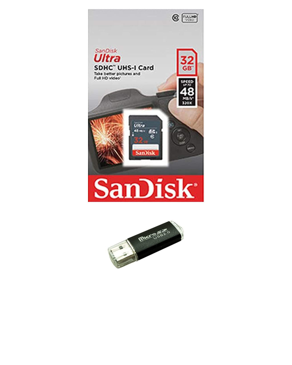 Sandisk 32GB SD SDHC Flash Memory Card for Nintendo 3DS N3DS DS DSI & Wii Media Kit, Nikon SLR Coolpix Camera, Kodak Easyshare, Canon Powershot, Canon EOS, Comes with Bonus SD/TF USB Card Reader - LeoForward Australia