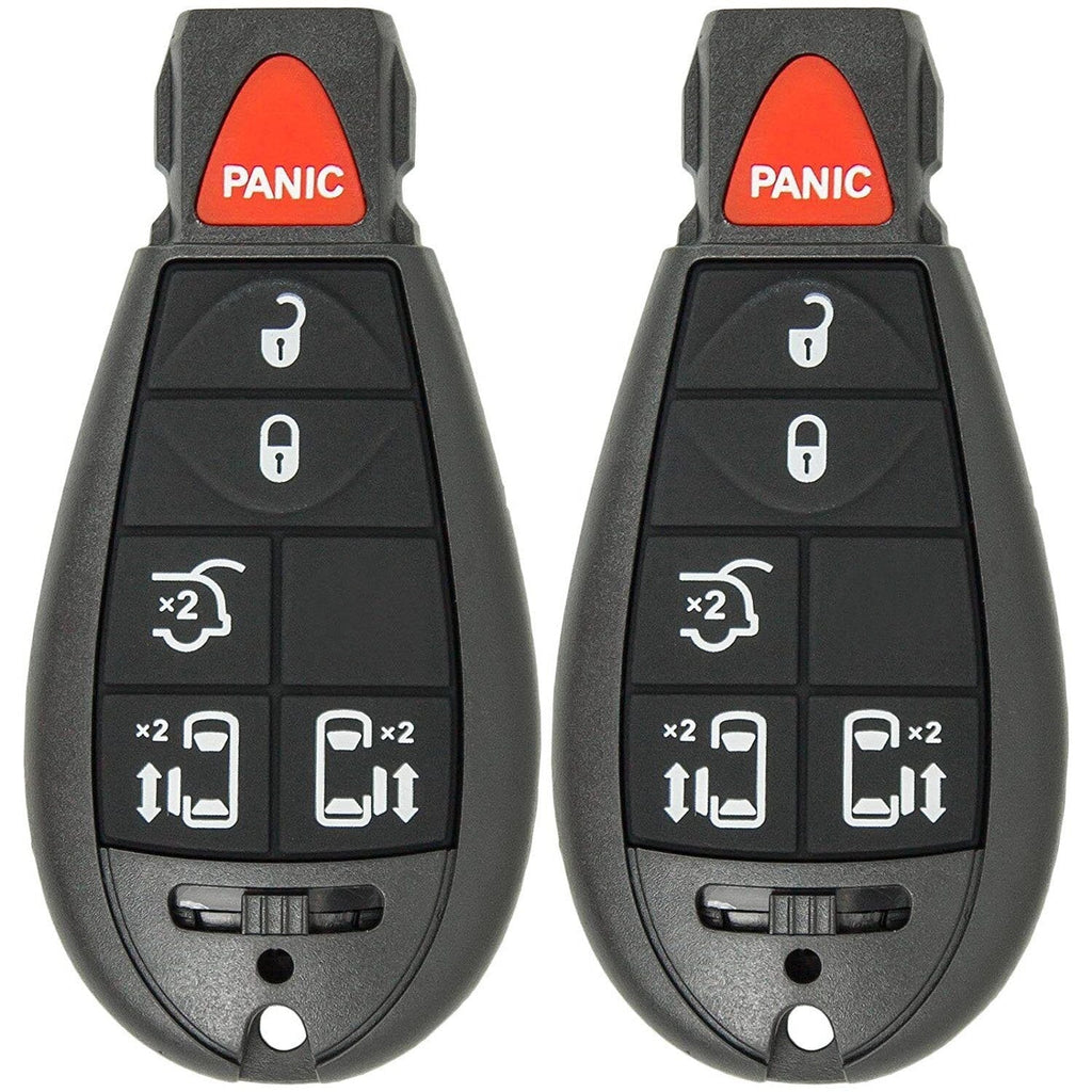  [AUSTRALIA] - Mushan Pack of 2 Keyless Entry 6 Button Key Remote Control Replacement Fob Transmitter Fits For 2008-2015 Chrysler Town & Country, 2008-2010 Dodge Ram 1500 2500 3500,2008-2013 Jeep Grand Cherokee