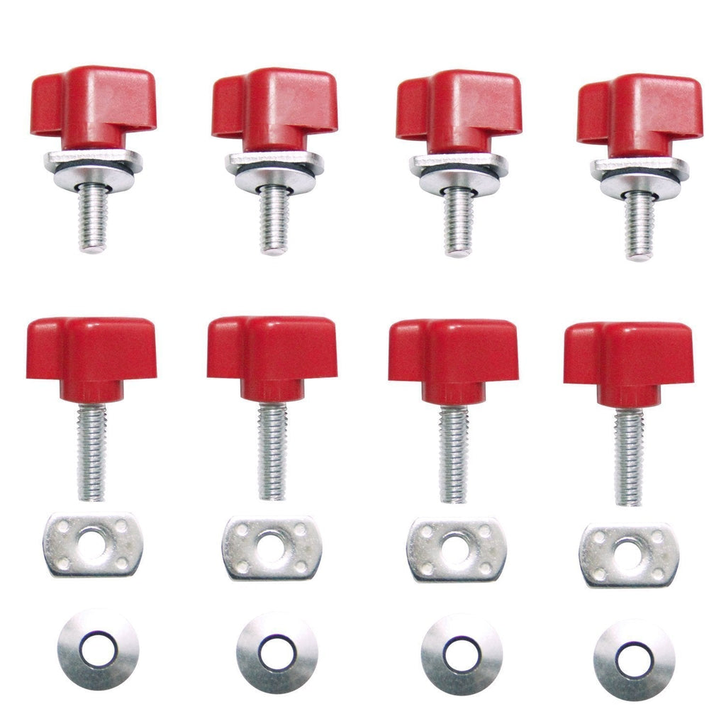  [AUSTRALIA] - Bolaxin Hard Top Quick Removal Fastener Thumb Screw & Nut Kit for 1995-2016 Jeep Wrangler YJ TJ JK JKU Sports Sahara Freedom Rubicon X & Unlimited X 2/4 Door (red) red