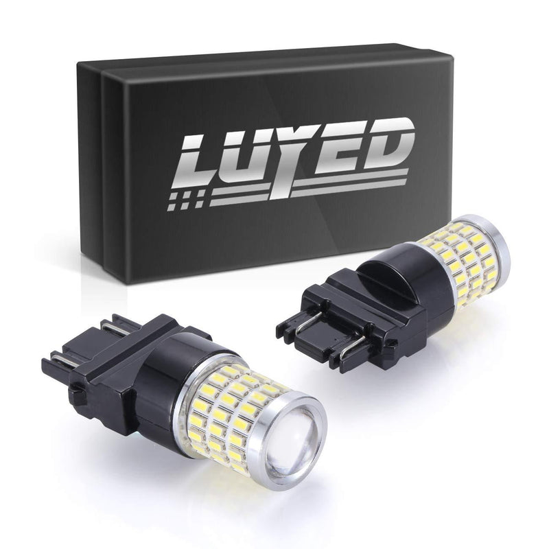 LUYED 2 x Super Bright 9-30v 3156 3057 3157 4157 LED Bulbs with Projector for Back Up Reverse Lights,Brake Lights,Tail Lights,Xenon White - LeoForward Australia