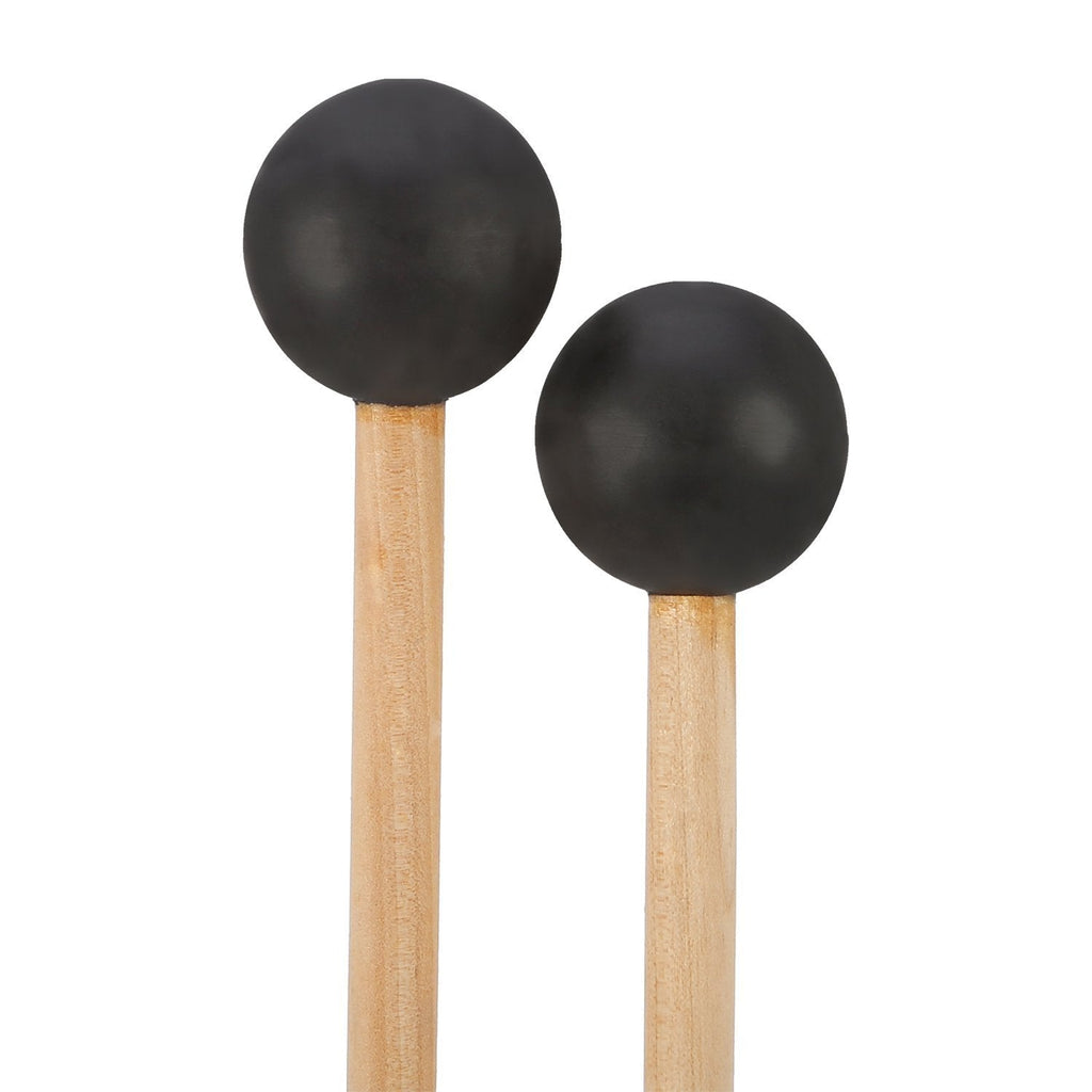 Shappy Bell Mallets Glockenspiel Sticks, Rubber Xylophone Mallet Percussion with Wood Handle, 15 Inch Long (Black) - LeoForward Australia