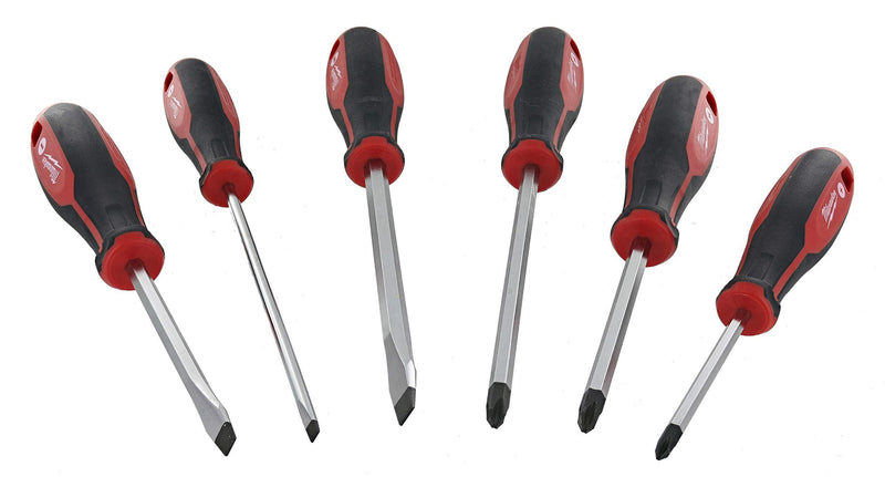  [AUSTRALIA] - Milwaukee 48-22-2706 6Piece Phillips and Slotted Head Screwdriv Ing Set W/Magnetic Tips and Trilobe Handles