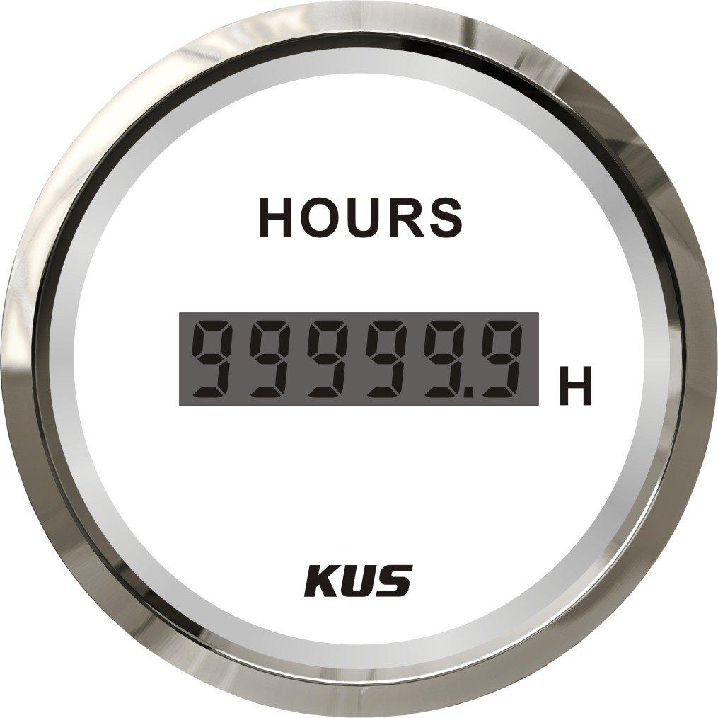  [AUSTRALIA] - KUS Engine Hour Meter Gauge with Backlight 52mm(2") 12V/24V