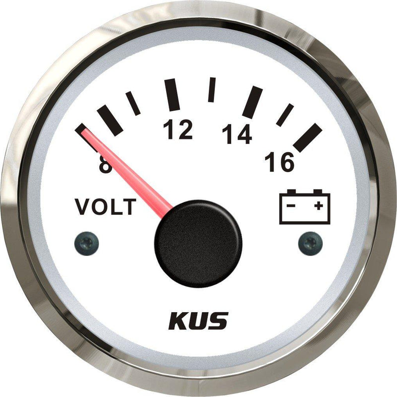  [AUSTRALIA] - KUS Voltmeter Voltage Gauge Meter 8-16V 52MM(2") with Backlight