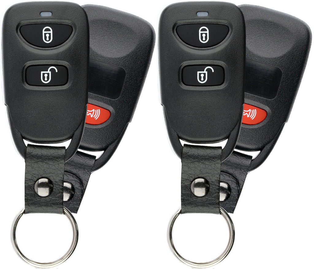  [AUSTRALIA] - KeylessOption Keyless Entry Remote Control Car Key Fob with Strap Replacement for Tucson OSLOKA-850T (Pack of 2)