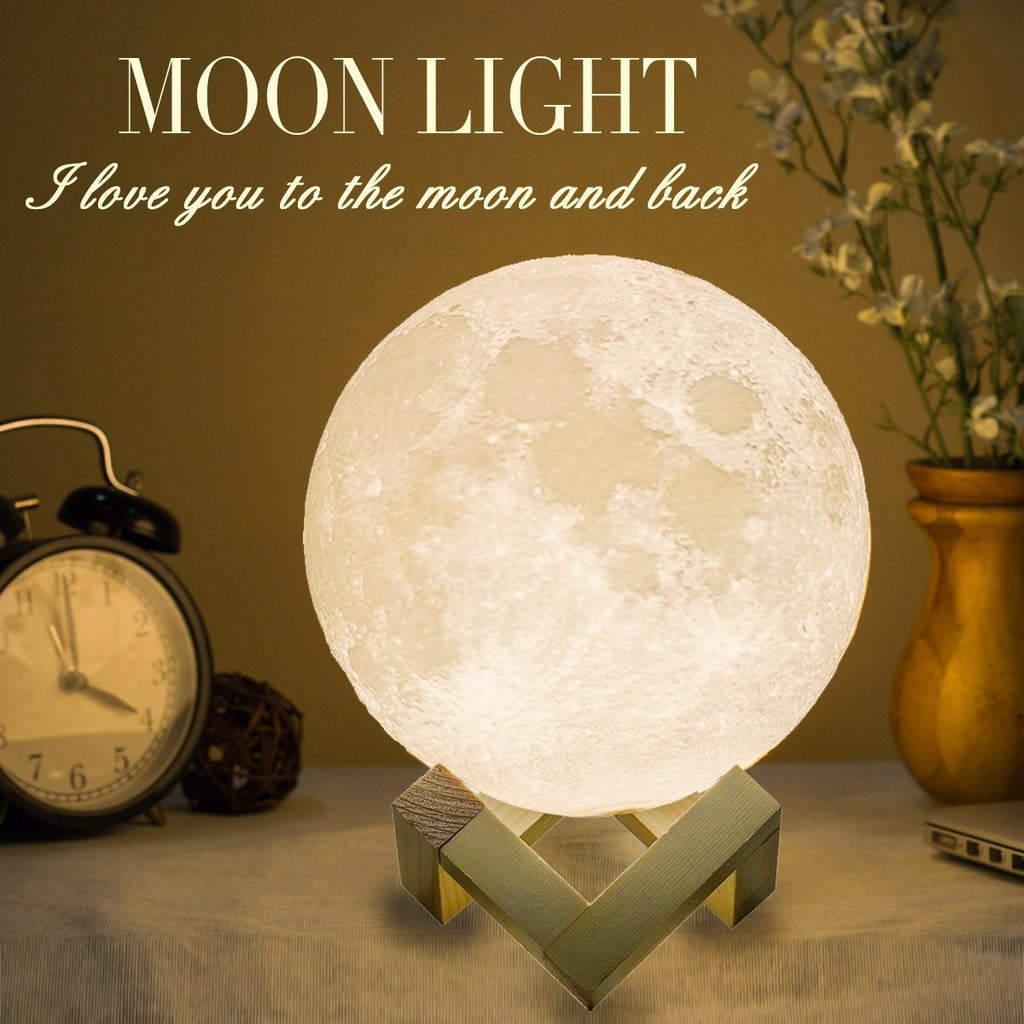 Mydethun Moon Lamp Moon Light Night Light for Kids Gift for Women USB Charging and Touch Control Brightness Warm and Cool White Lunar Lamp(7.1 inch) 7.1 inch - LeoForward Australia