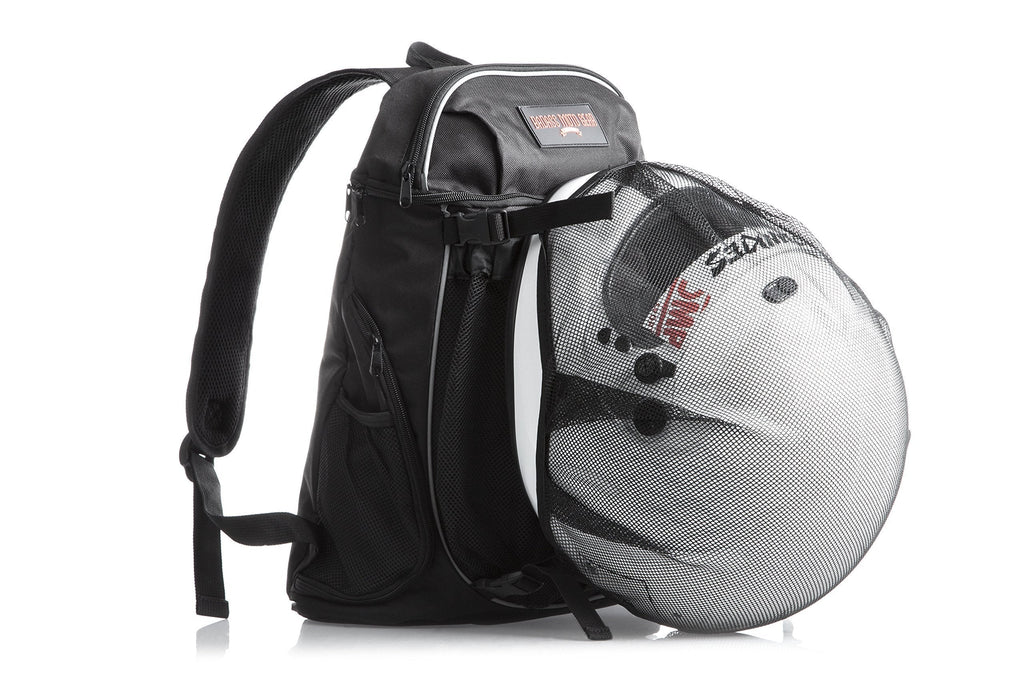  [AUSTRALIA] - Cool Motorcycle Helmet Laptop Backpack for Men & Women. Perfect Carry on Travel Backpack. Airline Approved Personal Item. Best Gym, College Commuter & School Backpack. Removable Full Face Helmet Net