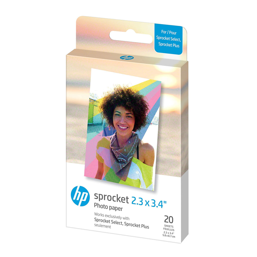 HP Sprocket 2.3 x 3.4" Premium Zink Sticky Back Photo Paper (20 Sheets) Compatible with HP Sprocket Select and Plus Printers. 20 Sheets Zink Paper - LeoForward Australia