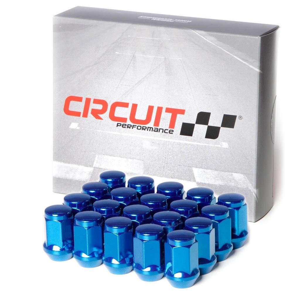Circuit Performance 12x1.5 Blue Closed End Bulge Acorn Lug Nuts Cone Seat Forged Steel (20 Pieces) 20 Lug Nuts - LeoForward Australia