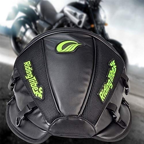  [AUSTRALIA] - KaTur Motorcycle Backseat Tank Bag Multifunctional Waterproof PU Leather Storage Saddle Bag Motorbike Rear Seat Super Light Tail Accessories Bags -Black