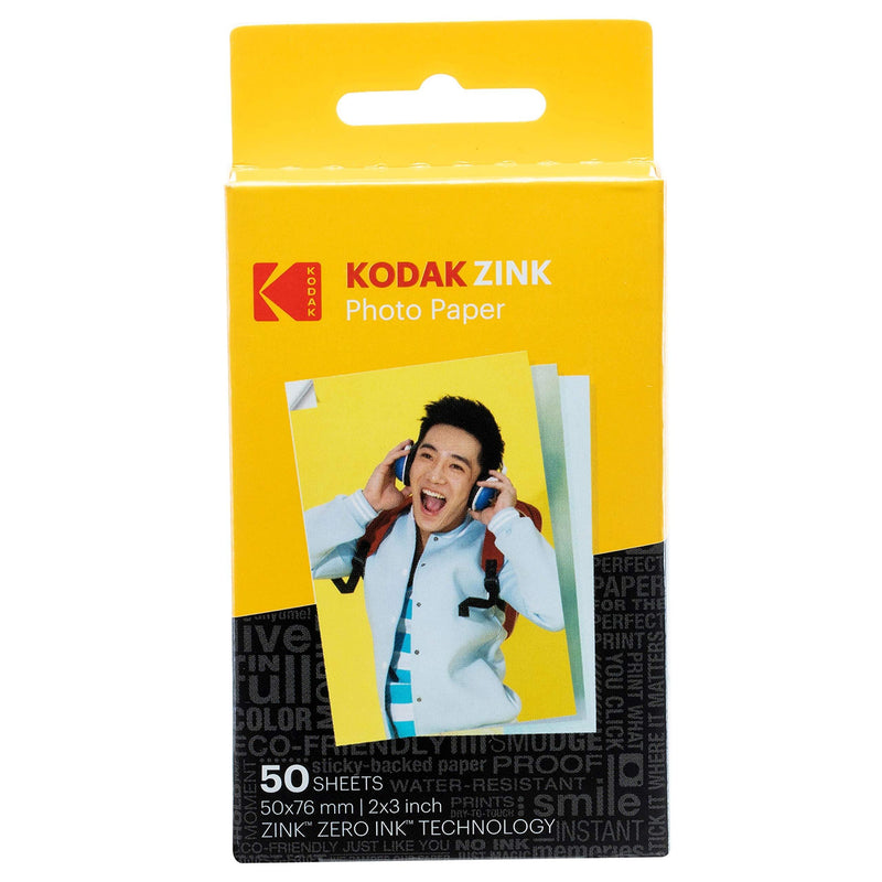 Kodak 2"x3" Premium Zink Photo Paper (50 Sheets) Compatible with Kodak Smile, Kodak Step, PRINTOMATIC 50 Pack Print Photo Paper - LeoForward Australia