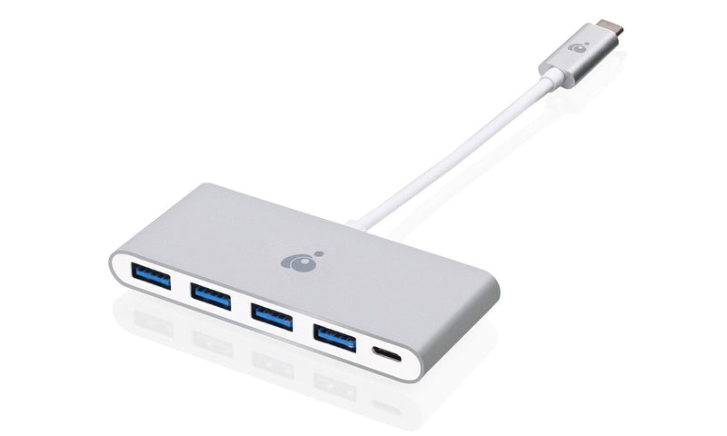 IOGEAR USB-C to 4 Port USB-A Hub with Power Delivery Pass-Thru, GUH3C4PD USB-C to 4 Port USB-A Hub w/Power Delivery Pass-Thru - LeoForward Australia