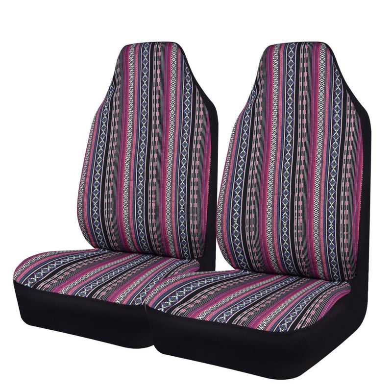  [AUSTRALIA] - CAR PASS Rainbow Ethnic Style Universal fit Two Front car seat Covers, fit for Most of suvs,sedans,Trucks,sedans(Two Front SEAT Covers) TWO FRONT SEAT COVERS