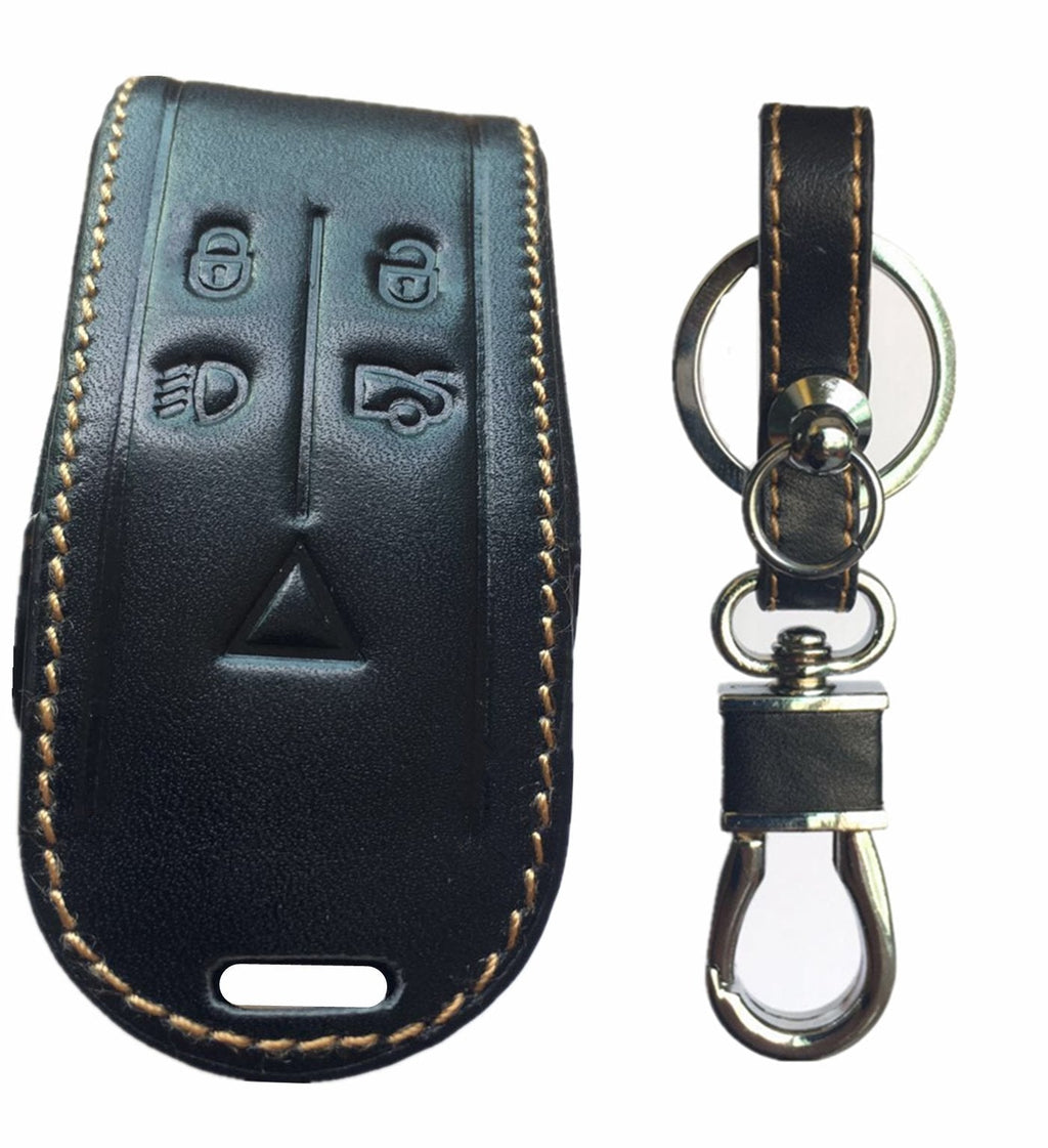  [AUSTRALIA] - Rpkey Leather Keyless Entry Remote Control Key Fob Cover Case protector For Jaguar X S-Type XF XK XKR 5B KR55WK49244 KR55WK45694