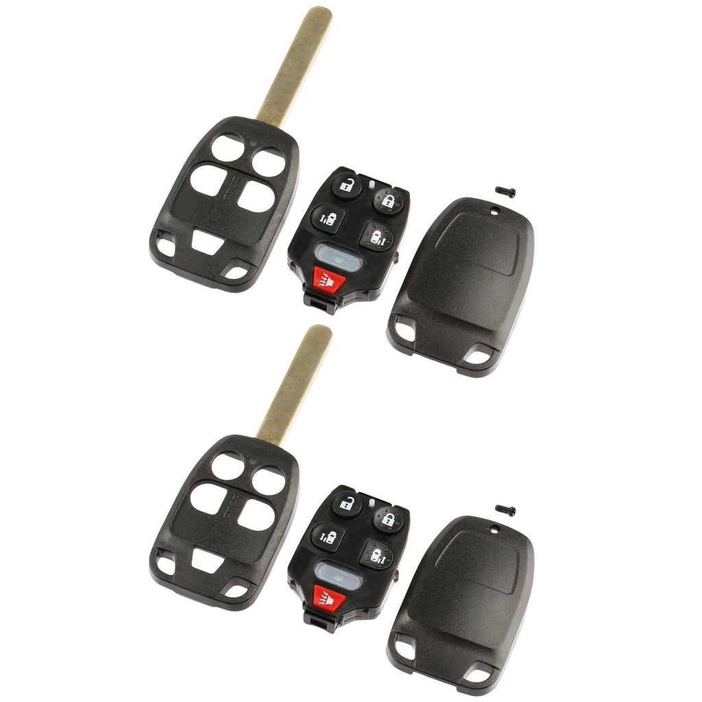  [AUSTRALIA] - Case Shell Key Fob Keyless Entry Remote fits Honda Odyssey 2011 2012 2013 (N5F-A04TAA), Set of 2 2 x 5-btn