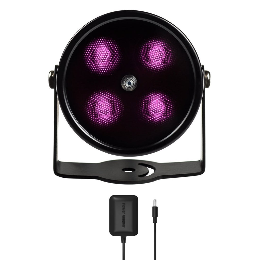  [AUSTRALIA] - Tendelux 80ft IR Illuminator | AI4 No Hot Spot Wide Angle Infrared Light for Security Camera (w/Power Adapter)