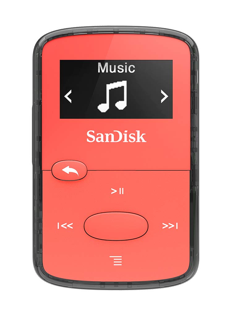  [AUSTRALIA] - SanDisk 8GB Clip Jam MP3 Player, Red - microSD card slot and FM Radio - SDMX26-008G-G46R MP3 Player Only