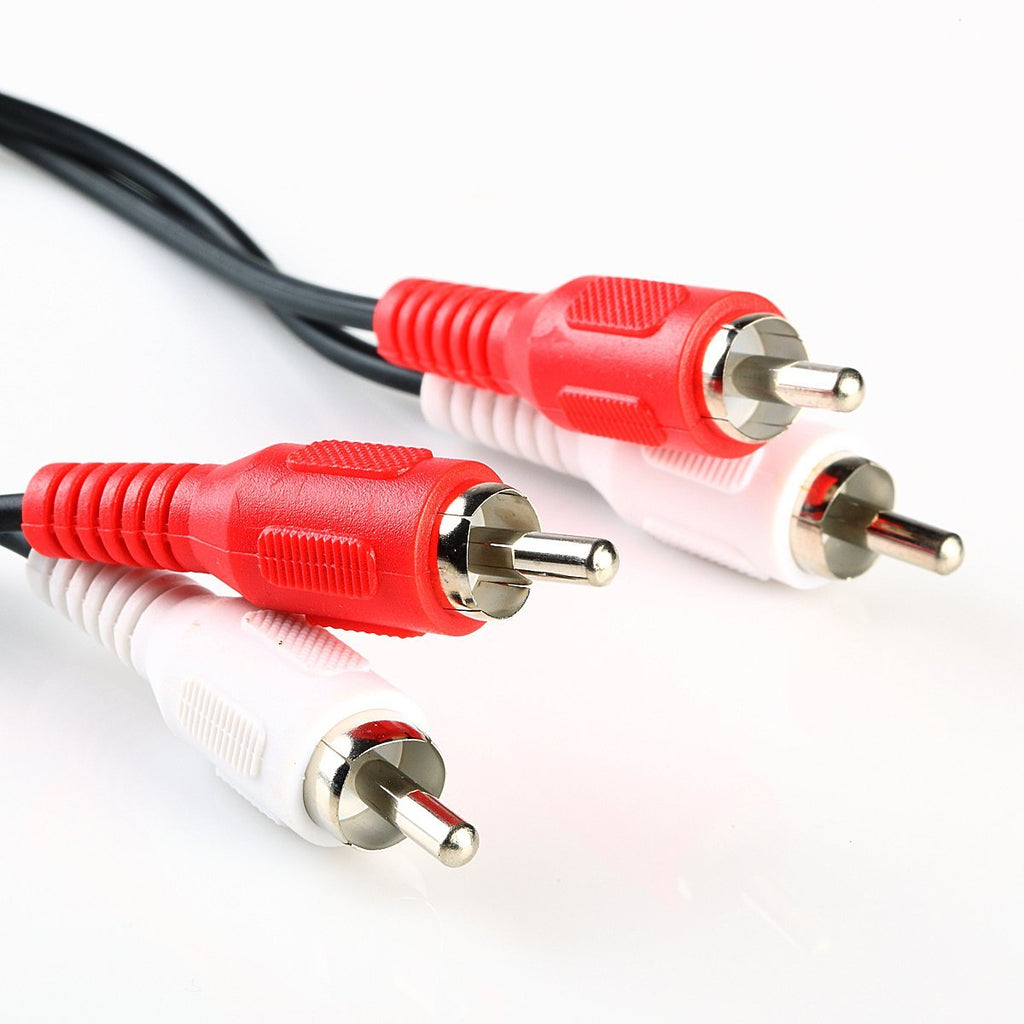 MAS 1FT RCA Audio Cable 2 RCA Male to 2 RCA Male M/M Stereo Audio Patch Cord Cable - LeoForward Australia