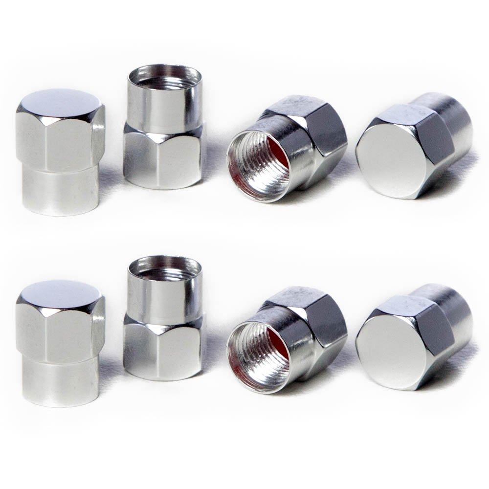 Circuit Performance VC3 Series Silver Aluminum Valve Stem Caps (8 Pieces) - LeoForward Australia