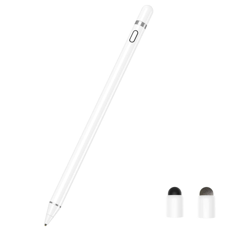 Zspeed Stylus Pen for Apple iPad, Active Stylus Rechargeable Fine Tip Stylus Compatible with All Apple iPad/iPhone/iPad Pro/iPhone X, Android Windows Capacitive Touchscreen Phone & Tablet (White) White - LeoForward Australia