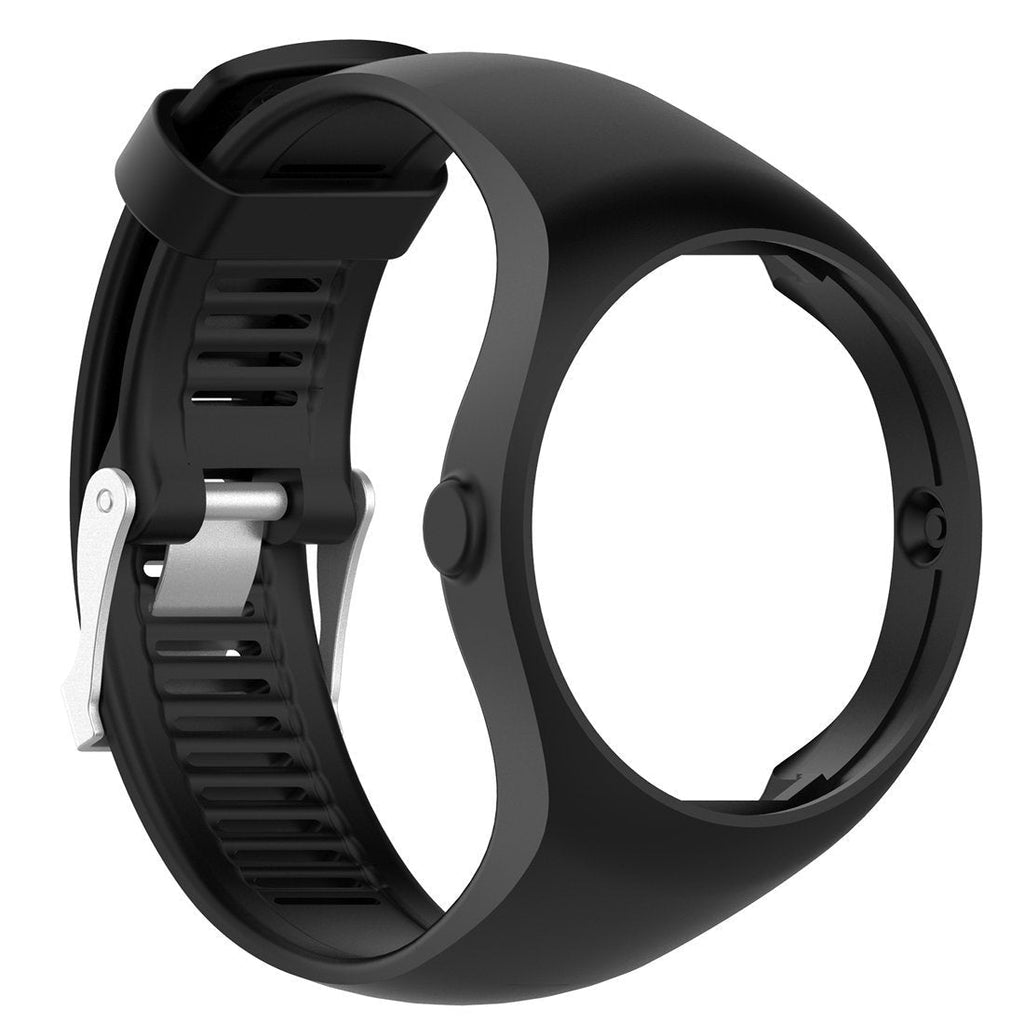 MOTONG Silicone Replacement Band for Polar M200 GPS Running Watch (Silicone Black) Silicone Black - LeoForward Australia