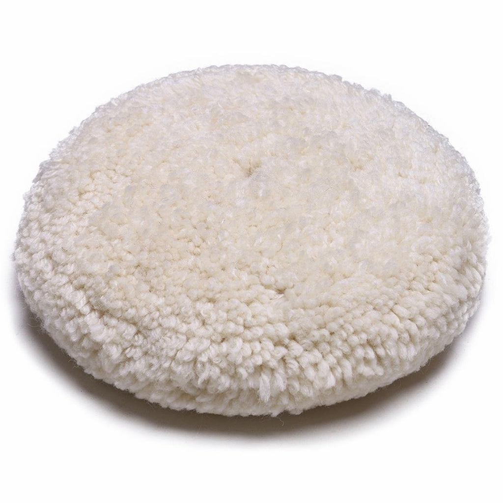  [AUSTRALIA] - Gracefur Genuine Wool High Density Polishing Buffing Pad 7" Soft Washable Buff Double Sided Cutting Pad for Compound Cutting & Polishing Cream