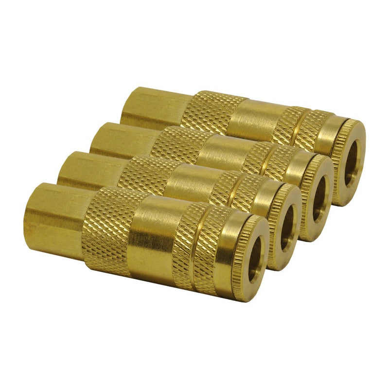  [AUSTRALIA] - Hot Max 28034-4 Lincoln Style 1/4-Inch x 1/4-Inch Female NPT Coupler, 4-Pack 4 pack