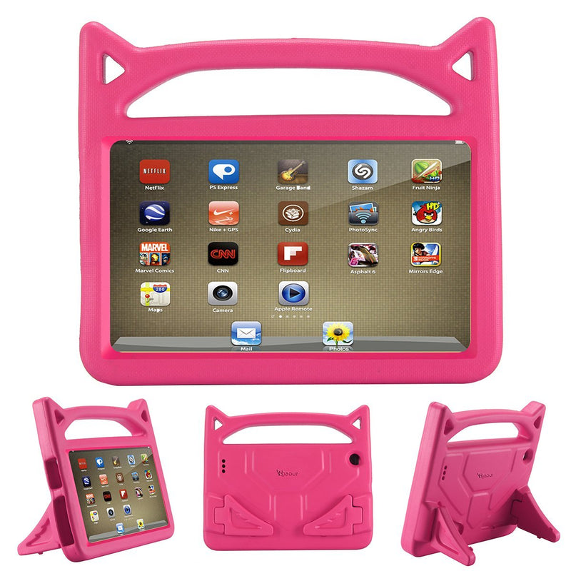  [AUSTRALIA] - All-New Fire 7 2019 Case,Fire 7 Tablet Case,Riaour Kids Shock Proof Protective Cover Case for Amazon Fire 7 Tablets (Compatible with 5th Generation 2015/7th Generation 2017/9th Generation 2019) (Rose) Rose