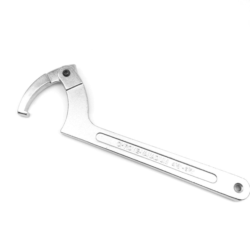  [AUSTRALIA] - Vmotor Chrome Vanadium C Spanner Tool Adjustable Hook Wrench - 4 1/2"-6 11/16"(115-170mm) 115-170