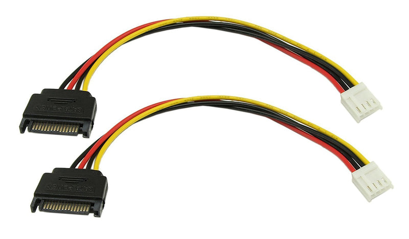 zdyCGTime 8-Inch 4 Pin Floppy Drive to 15 Pin SATA Male Power Cable(2-Pack) - LeoForward Australia