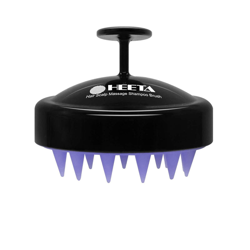 Hair Shampoo Brush, HEETA Scalp Care Hair Brush with Soft Silicone Scalp Massager (Black) Black - LeoForward Australia