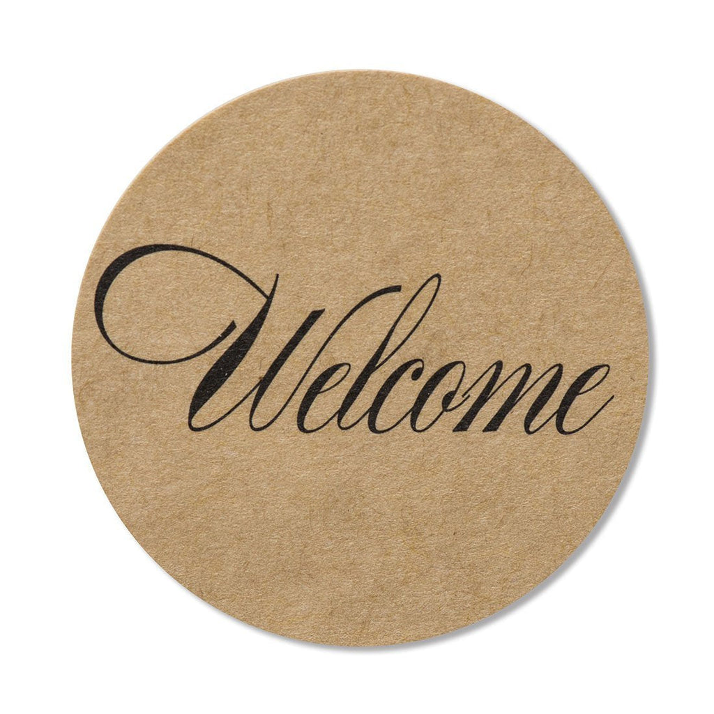 80-2” Kraft Welcome Stickers, Wedding Welcome Stickers, Wedding Favor Bag Sticker Labels - LeoForward Australia