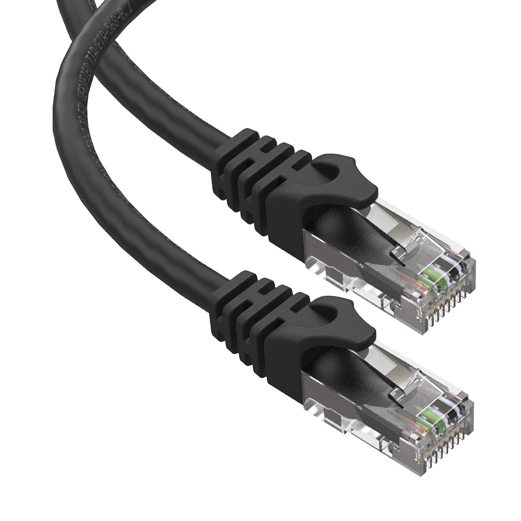 Cat6 Ethernet Cable, 75 ft - RJ45, LAN, UTP CAT 6, Network, Patch, Internet Cable - 75 Feet Black - LeoForward Australia