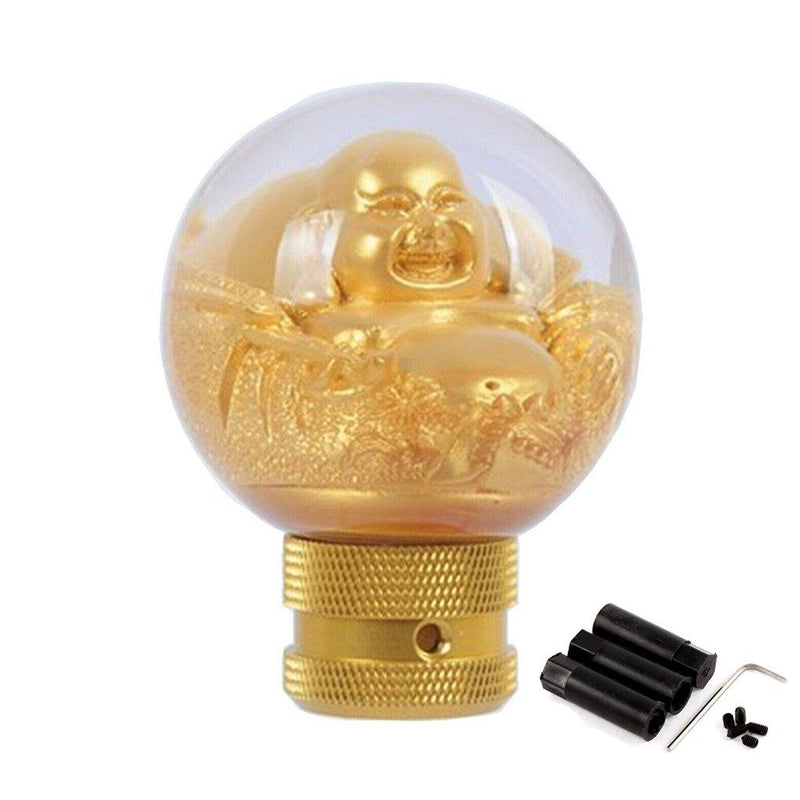  [AUSTRALIA] - SMKJ Gear Shift Knob Gold Tone Chinese Buddha Manual Car Shifter Stick Shift Knob Lever for Most Manual or Automatic (Typ1) Typ1