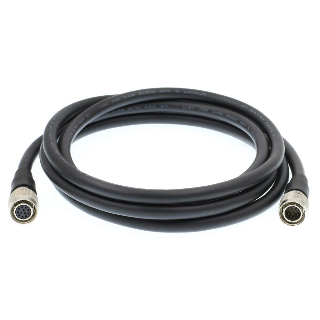  [AUSTRALIA] - DRRI High Flex 12Pin Hirose Male to Female Cable for Network Sony CCD Hitachi Camera (2M) 2M