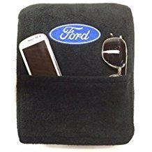  [AUSTRALIA] - Fits Ford Truck F150 F250 Select Models with Bucket Seat 2014-2018 Officially Licensed Ford Embroidered Truck Armrest Cover for Center Console Lid. Your Console Must Match Both Photos Shown Black