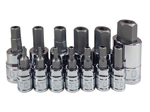  [AUSTRALIA] - ATD Tools 13795 Tamper-Resistant Metric HEX Bit Socket Set, 13 Piece, 1 Pack