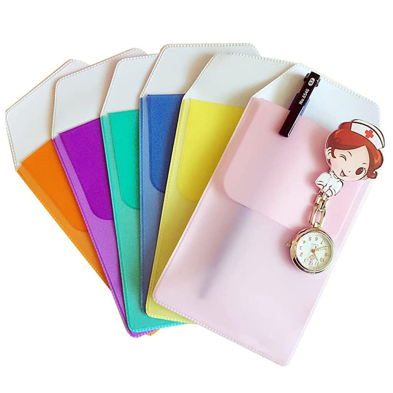  [AUSTRALIA] - Shirt Pocket Protectors for Pens and Pencils - 6 Pcs Multicolor Pen Pocket Holder Shirt - Pen Leaks for Hospitals and Offices Shirt Pocket Organizer Pouch - Case Leak-proof Pocket Pen Holder for Men