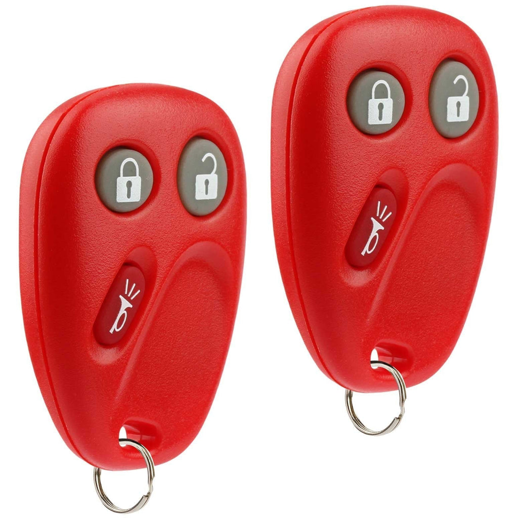  [AUSTRALIA] - Key Fob Keyless Entry Remote fits Buick Rainier/Chevy Trailblazer/GMC Envoy/Isuzu Ascender/Oldsmobile Bravada (15008008 15008009 Red), Set of 2