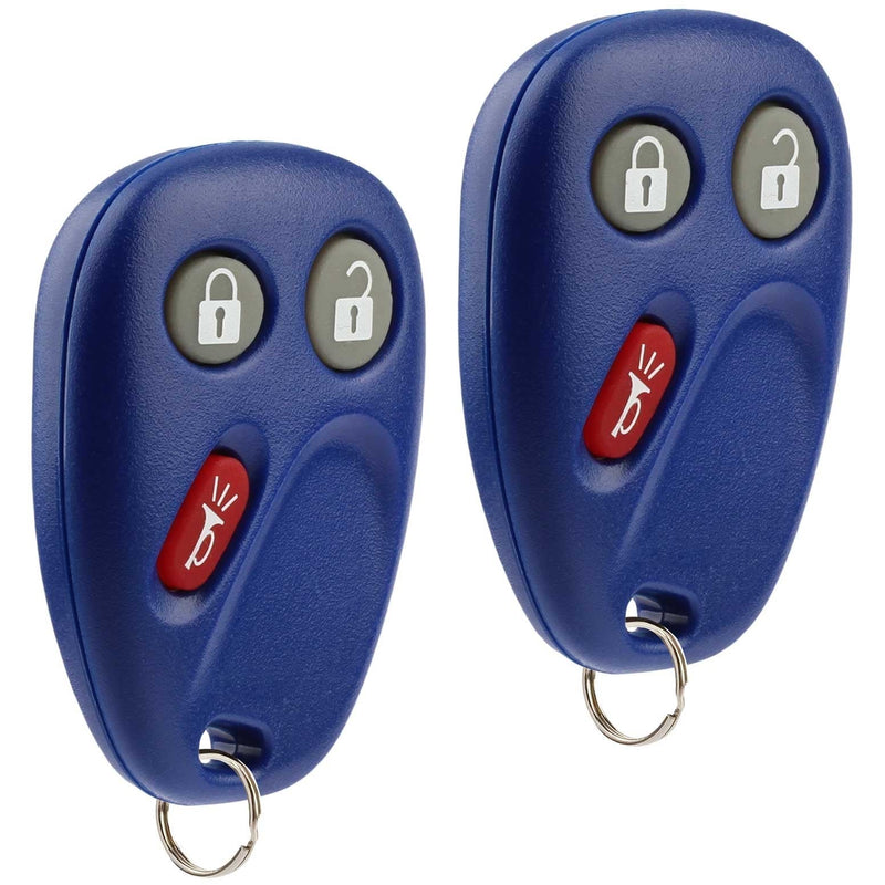 Key Fob Keyless Entry Remote fits Buick Rainier/Chevy Trailblazer/GMC Envoy/Isuzu Ascender/Oldsmobile Bravada (15008008 15008009 Blue), Set of 2 - LeoForward Australia