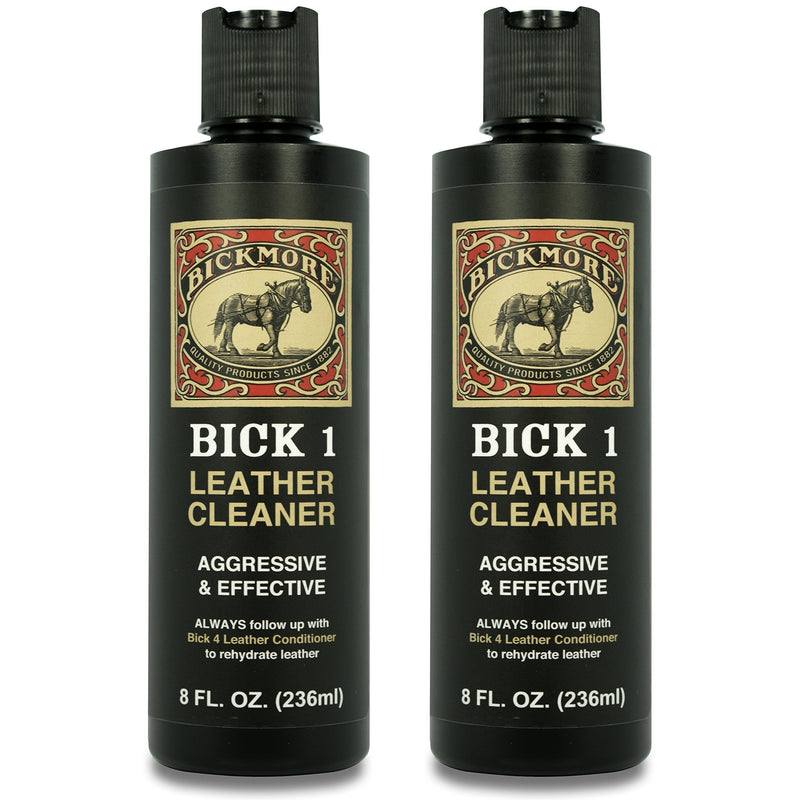  [AUSTRALIA] - Bickmore Bick 1 Leather Cleaner 8 oz (2 Pack) - Clean Dirt, Oil, Sweat, Salt, and Water Stains from All Colored, White, and Black Leather 8 oz (2 Pack)