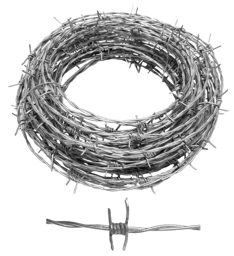Real Barbed Wire 50ft 18 Gauge - Great for Crafts, Fences, and Critter Deterrent 50ft 18 Gauge, 4 Point - LeoForward Australia