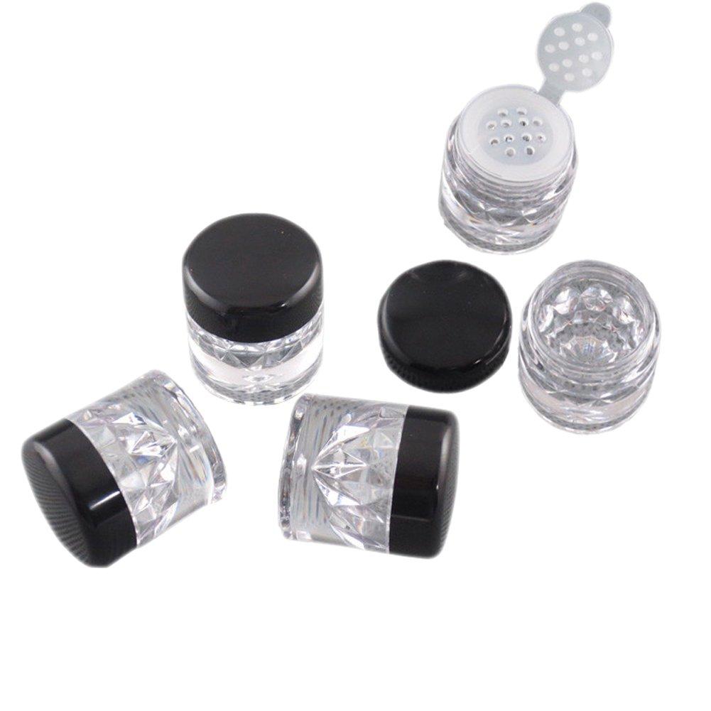 5 Pcs Luxury Empty Plastic Mini Makeup Loose Powder Box Cosmetic Eyeshow Powder Bottles Container Concealer Powder Sifter Jar With Screw Lids - LeoForward Australia