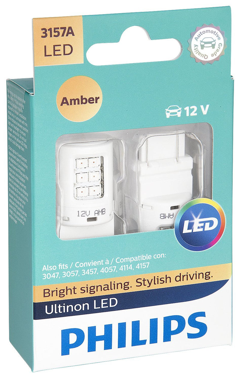 Philips 3157ALED Ultinon LED Bulb (Amber), 2 Pack - LeoForward Australia