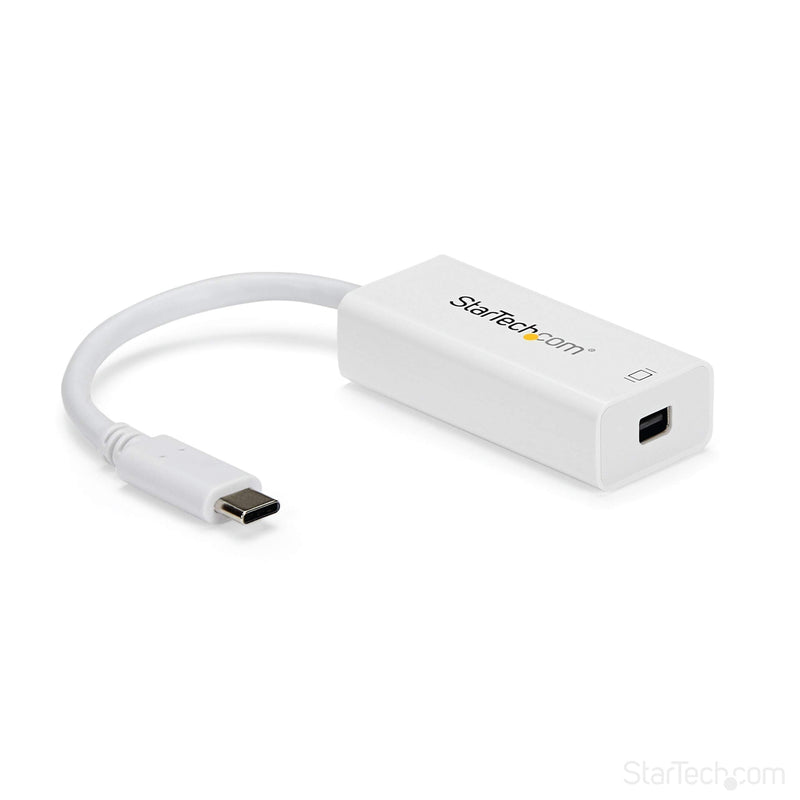  [AUSTRALIA] - StarTech.com USB-C to Mini DisplayPort Adapter - 4K 60Hz - White - USB 3.1 Type-C to Mini DP Adapter (CDP2MDP) , Black