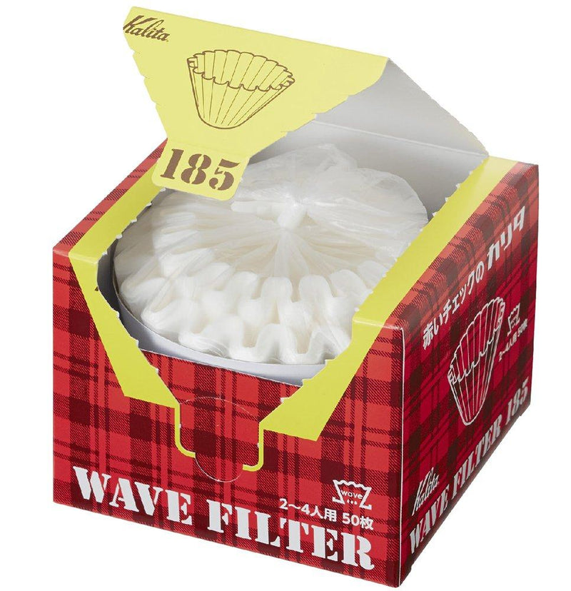 Kalita Wave Filters KWF-185 Pack of 50 Sheet White Convenient box type for taking out and storing 22210 (Japan Import) (185(2 to 4 people)) - LeoForward Australia